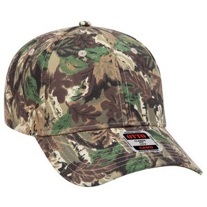 Camouflage Cotton Blend Twill 6 Panel Low Profile Baseball Cap
