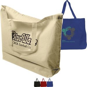 Grocery Tote Bag Lightweight Cotton Canvas W/ Gusset 